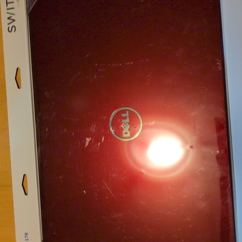 Red Dell 17R Inspiron switch laptop cover